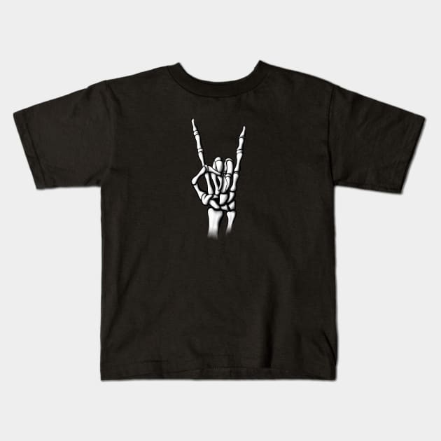 Skeletal Hand Kids T-Shirt by JAC3D